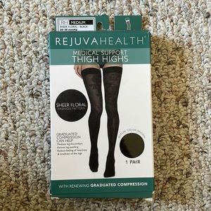 Rejuvahealth Floral Compression Thigh Highs S